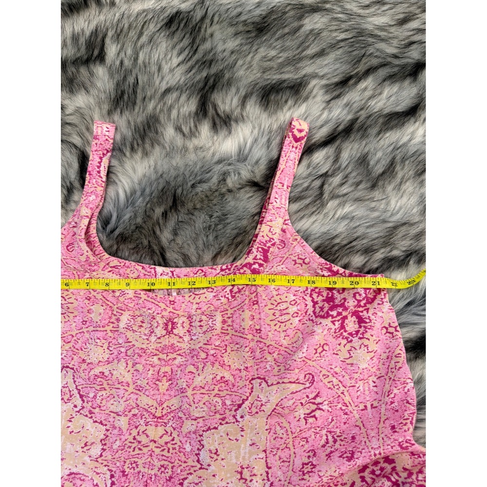 Free People Movement Hot Shot Printed Jumpsuit Pink Paisley Boho Wide Leg M - Picture 5 of 8